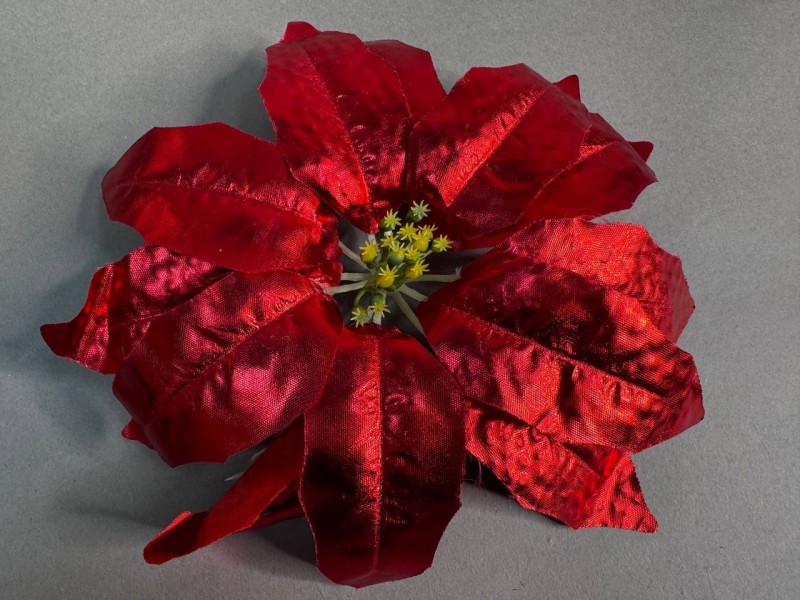 Головка пуансетии блестящая красная 334П/4