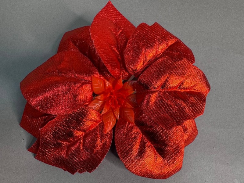 Головка пуансетии блестящая красная 334П/1